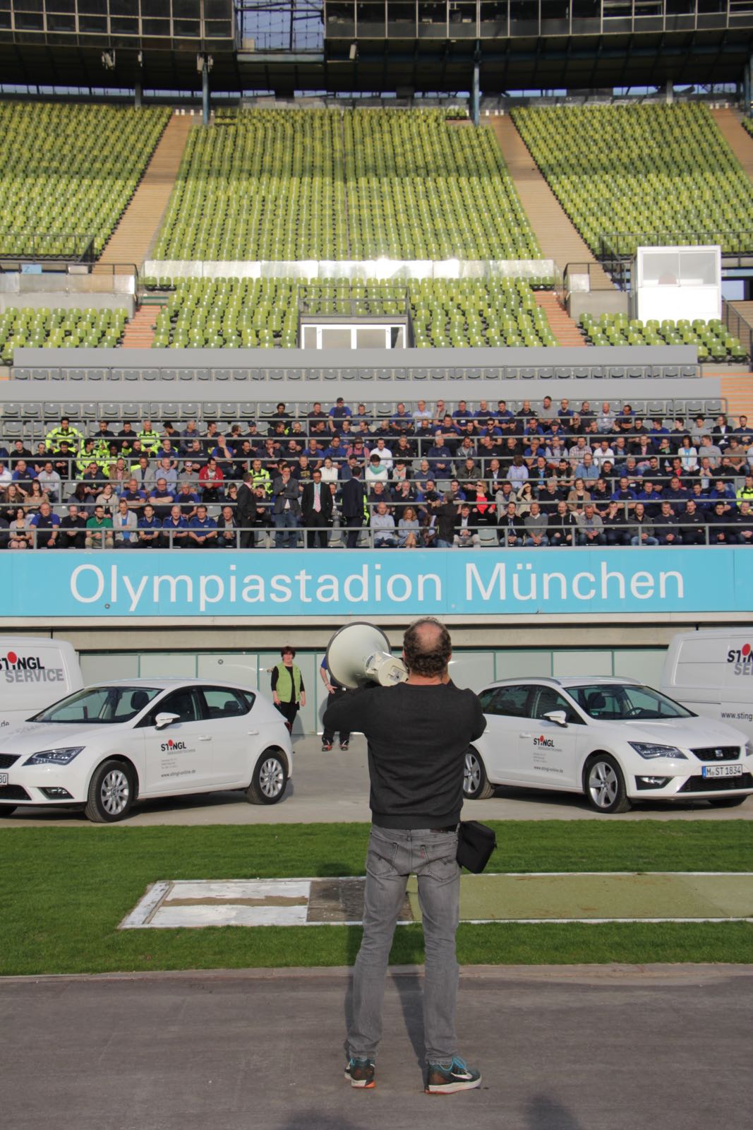 Fotoshooting im Olympiastadion München