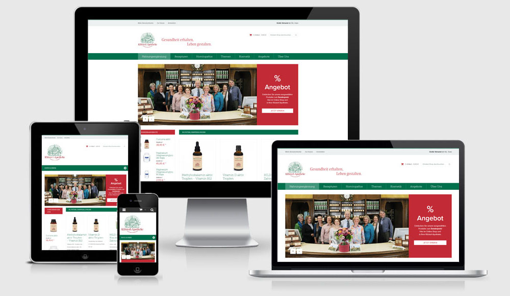 Relaunch Klösterl-Shop, Magento, Responsive Design