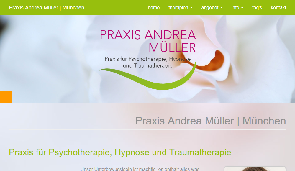 Website Pflege & Betreuung Praxis für Psychotherapie, Hypnose und Traumatherapie