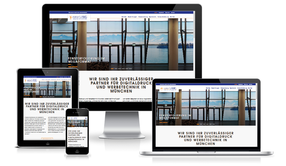 Website Pflege & Betreuung Rudolf Lang – Digitaldruck und Werbetechnik